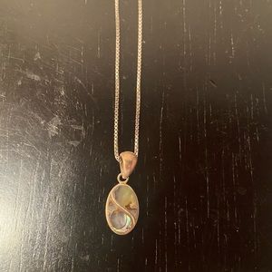 Abalone and sterling necklace